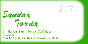 sandor torda business card